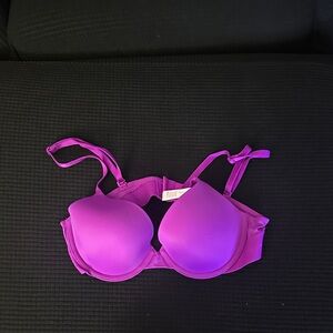 Victoria's Secret Vibrant Purple Bra Pink Collection 36A NWOT